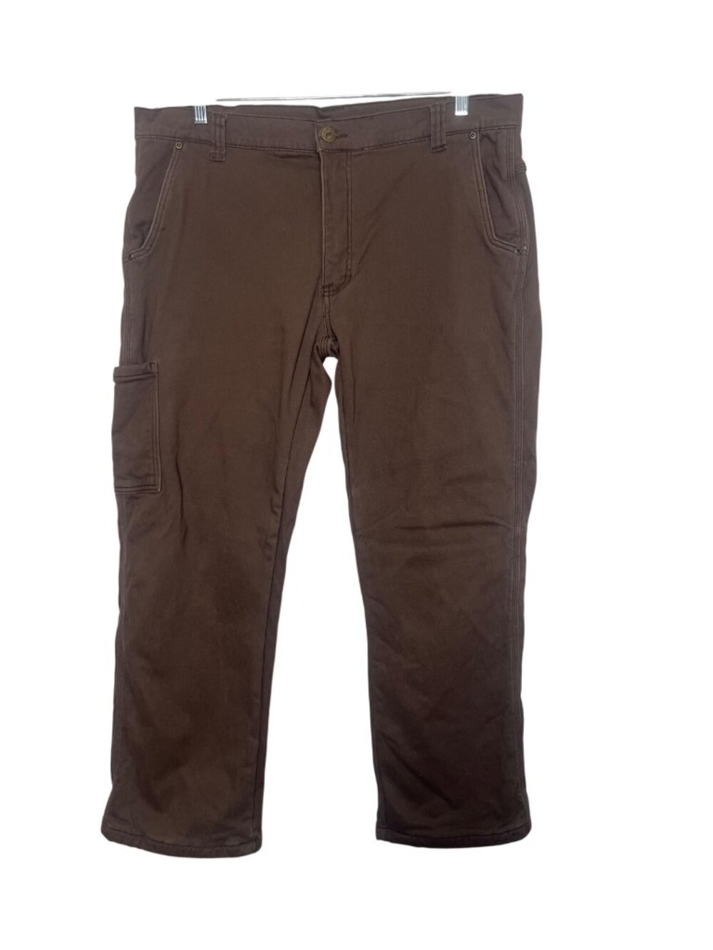 Polar King Fleece Lined‎ Canvas Work Pants 38x30 Brown Warm Durable Work
